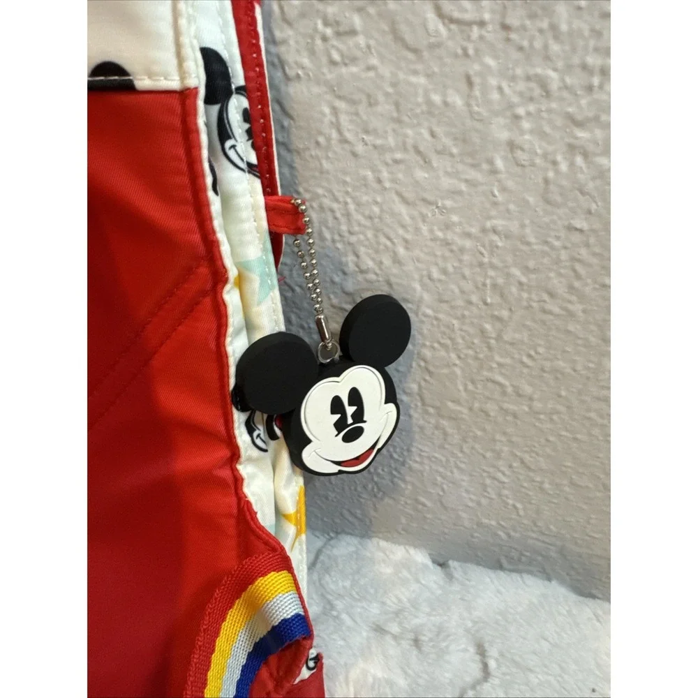 Disney Mickey Mouse Friends Kids Backpack White Red Stars Rainbow Straps Bag